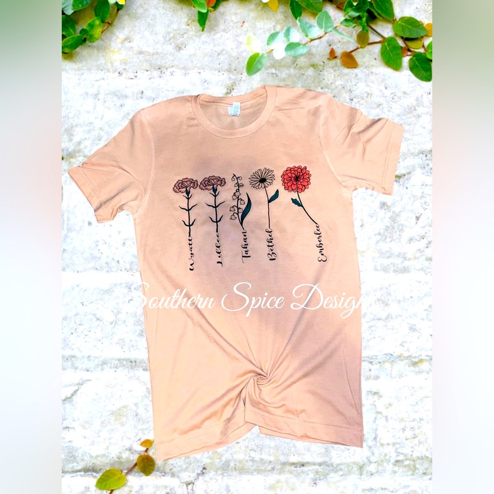 Birth flower T shirt